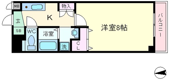 三ノ宮駅 徒歩10分 9階の物件間取画像